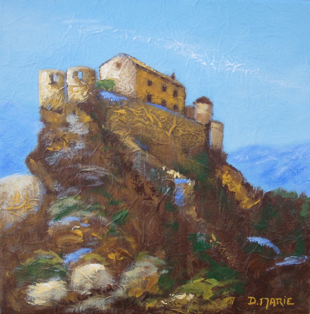 La citadelle de Corté (Corse) 30 x 30 cm