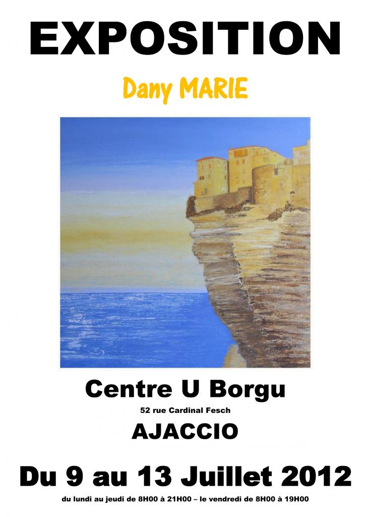 Affiche expo Dany MARIE centre u borgu ajaccio